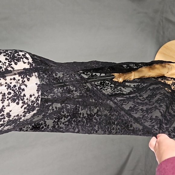 MADE IN CANADA Sheer lace full length dress - Picture 4 of 7